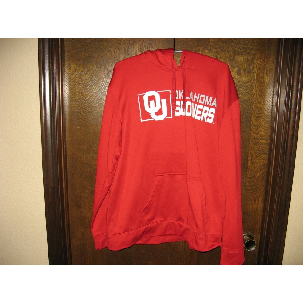Mens Fanatics Oklahoma Sooners OU Red Hoodie Sweatshirt Size XL